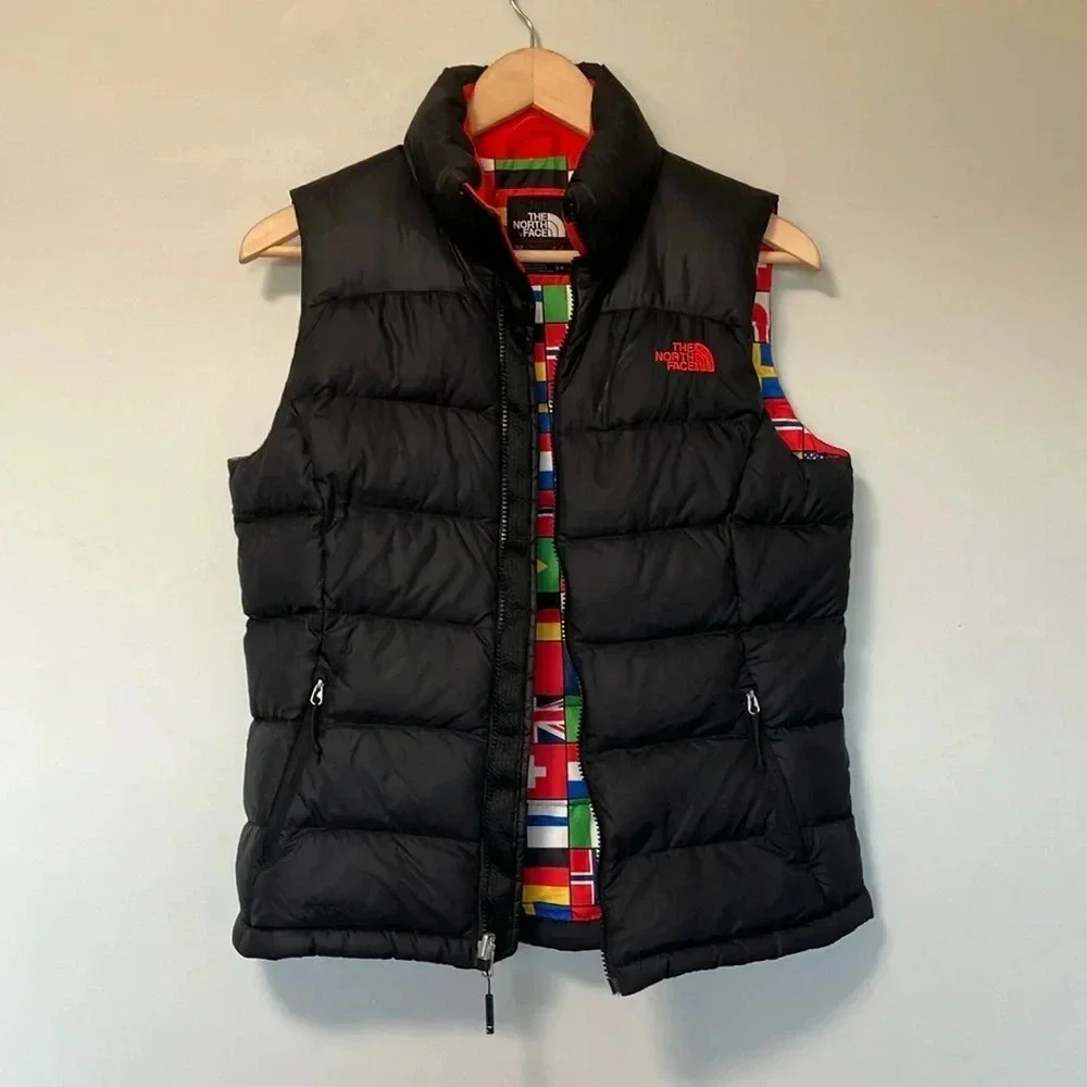 The North Face Ru 14 Sotchi 2014 Flags Down Black Puffer Vest
